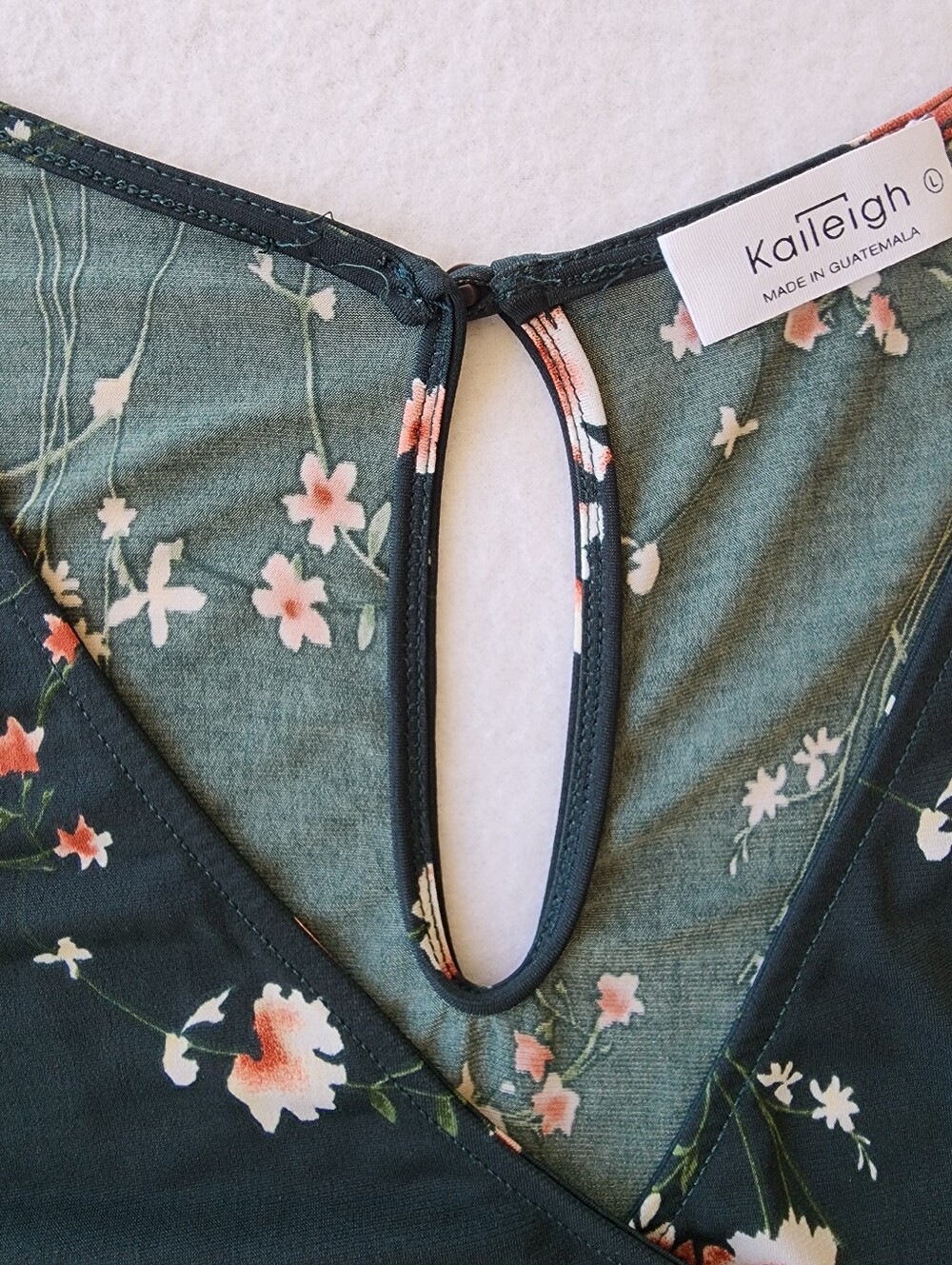 Kaitleigh Floral Wide Leg Jumpsuit Womens Large Sleeveless Wrap Front - Picture 9 of 12